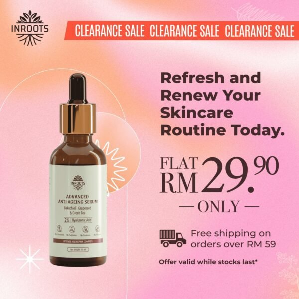 Inroots Advanced Anti-Ageing Serum 50ml - Clearance Sale