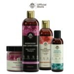 Inroots Damaged Hair (Hair Strengthening) Combo | 4 Pcs Value Set | Haircare Gift Set | Shampoo + Conditioner + Herbal Hair Pack + Castor Oil - Image 2