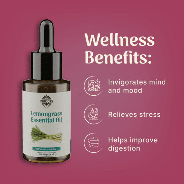 Inroots Lemongrass Essential Oil - 30ml - Image 2
