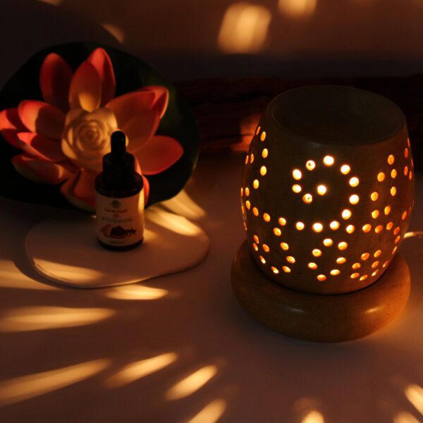 Inroots Electric Ceramic Aroma Burner – Essential Oil & Wax Melt Warmer, Night Lamp & Fragrance Diffuser 7 - Image 6