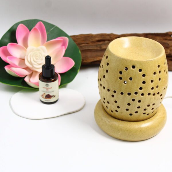 Inroots Electric Ceramic Aroma Burner – Essential Oil & Wax Melt Warmer, Night Lamp & Fragrance Diffuser 7 - Image 4