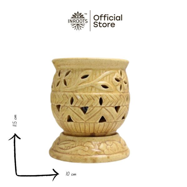 Inroots Electric Ceramic Aroma Burner – Essential Oil & Wax Melt Warmer, Night Lamp & Fragrance Diffuser 6