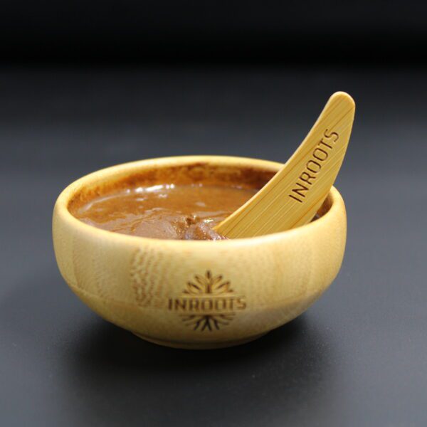 Inroots Bamboo Bowl, Spoon, Applicator - 3 Pcs Set for Skin & Hair Pack  | Makeup Beauty Tools - Image 9