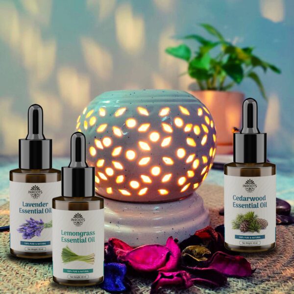 Inroots Essential Oils Combo Gift Box | Lavender Oil + Lemongrass Oil + Cedarwood Oil - Image 6