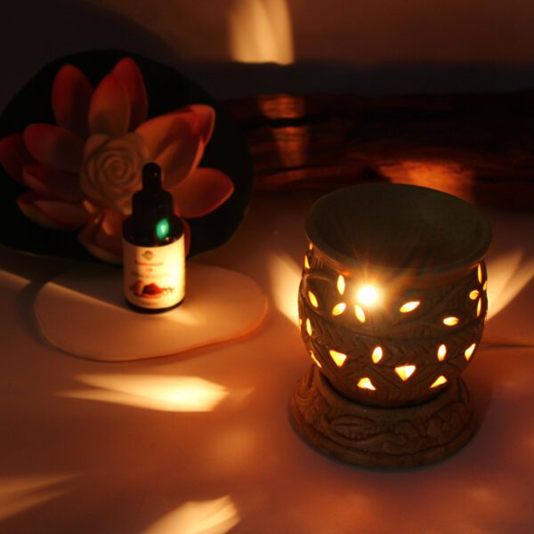 Inroots Electric Ceramic Aroma Burner – Essential Oil & Wax Melt Warmer, Night Lamp & Fragrance Diffuser 6 - Image 6
