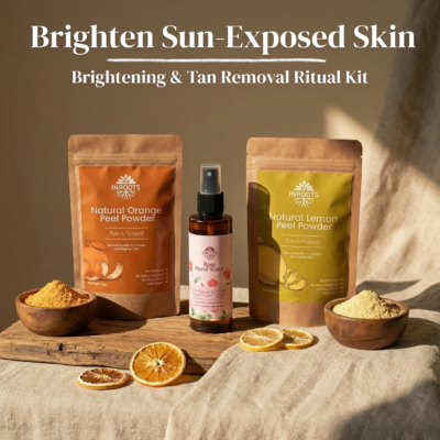 Inroots Brightening & Tan Removal Ritual Kit | Sun Tan Care, Even Skin Tone, Herbal Skincare Combo