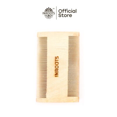 Inroots Neem Combs | Double Sided Lice Comb | 100% Natural | Authentic Neem Wood | Eco Friendly