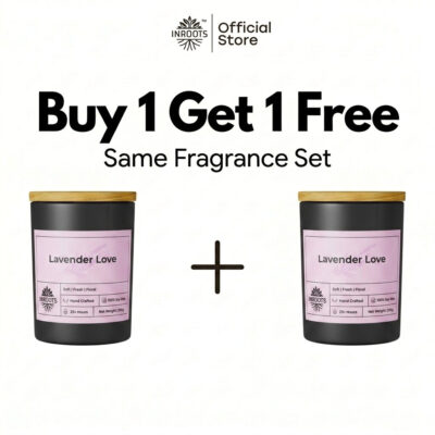 Buy 1 Get 1 Free - Lavender Love | 100% Soy Wax Candle Aroma Scented Candle - 200g