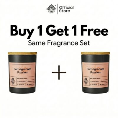 Buy 1 Get 1 Free - Pomegranate Passion | 100% Soy Wax Candle Aroma Scented Candle - 200g
