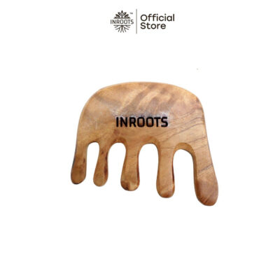 Inroots Neem Wood Head Massager Combs | Beard Comb | 100% Natural | Authentic Neem Wood | Eco Friendly